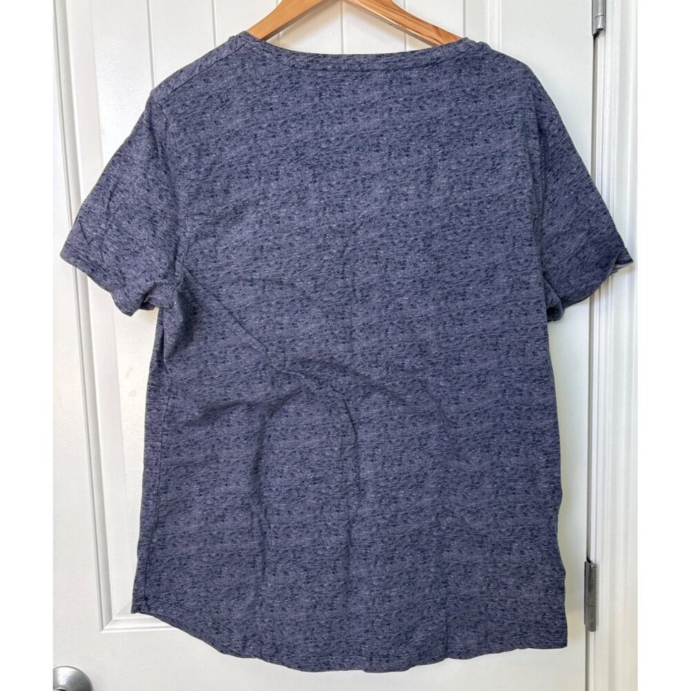 Arizona Womens T-Shirt Size XL Heathered Blue Pocket Tee Short Sleeve Cotton - Picture 3 of 9
